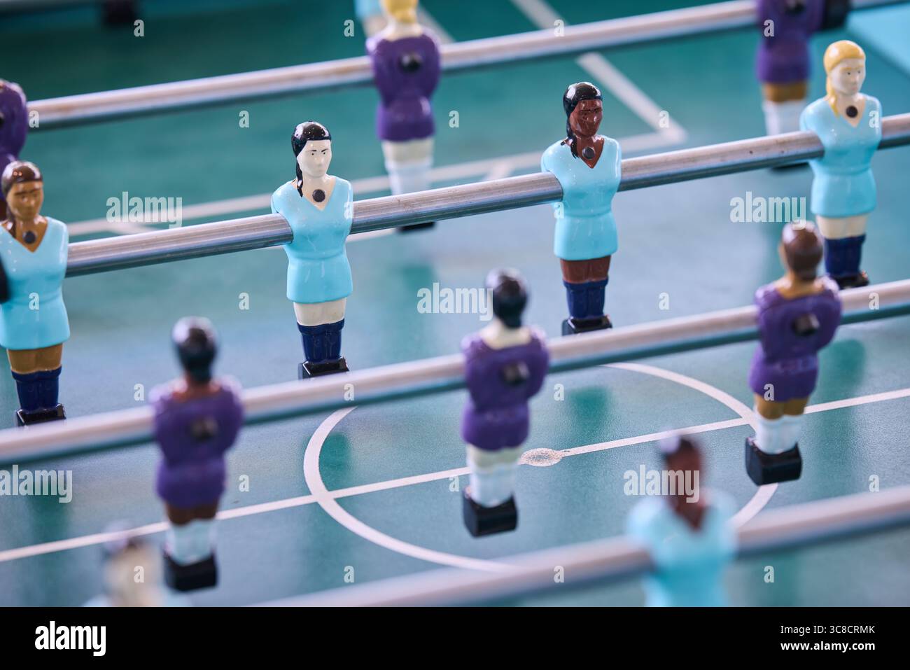 Football de bar féminin avec des joueuses de football féminines Banque D'Images