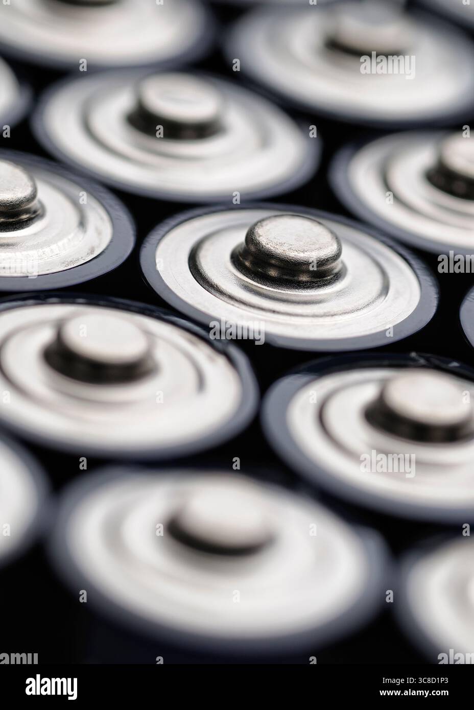 Piles AA, gros plan Banque D'Images