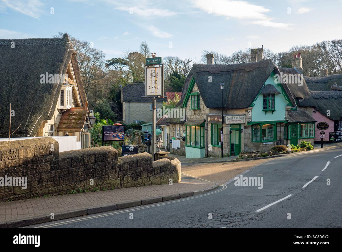 Vieux Village de Shanklin Isle of Wight Banque D'Images