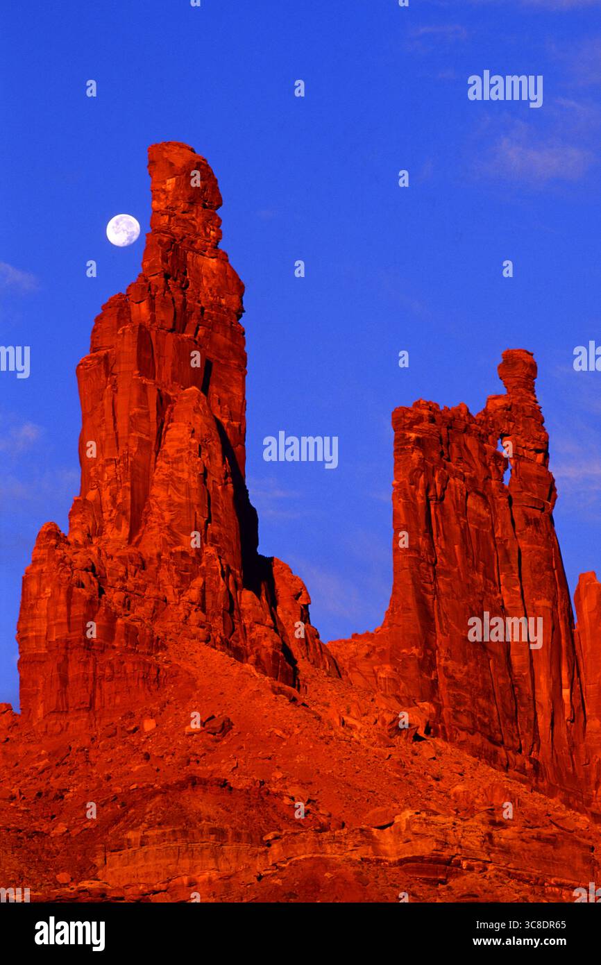 Deux grandes tours en grès, Banque D'Images