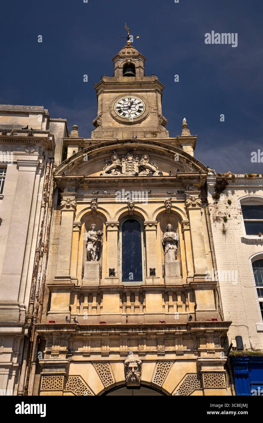 Royaume-Uni, Herefordshire, Hereford, haute ville, façade de bâtiment de marché de beurre Banque D'Images