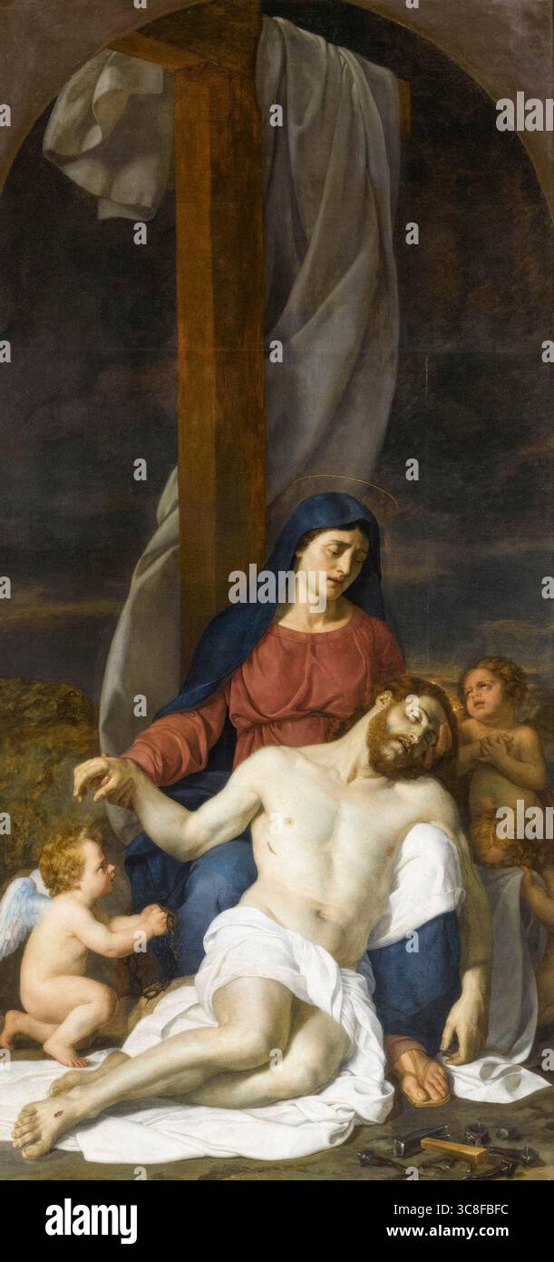 Paul Delaroche, descente de la Croix, peinture à l'huile sur toile, vers 1820 Banque D'Images Paul Delaroche, descente de la Croix, peinture à l'huile sur toile, vers 1820 Banque D'Images