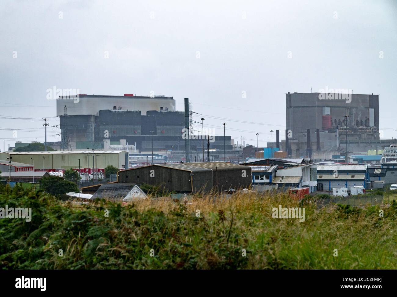 Les centrales nucléaires de Heysham, exploitées par EDF Energy à Heysham, Lancashire, Angleterre, Royaume-Uni. Banque D'Images