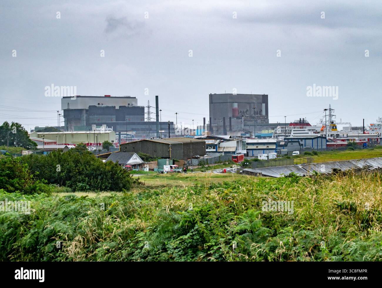 Les centrales nucléaires de Heysham, exploitées par EDF Energy à Heysham, Lancashire, Angleterre, Royaume-Uni. Banque D'Images