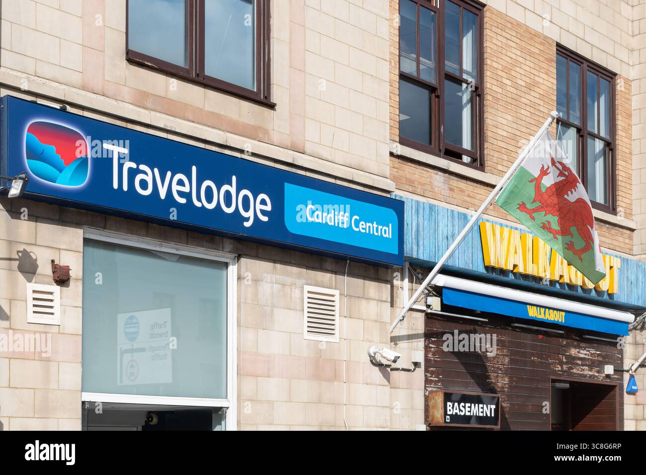 Hôtel Travelodge à Cardiff Central, hébergement à Cardiff, pays de Galles du Sud, Royaume-Uni Banque D'Images