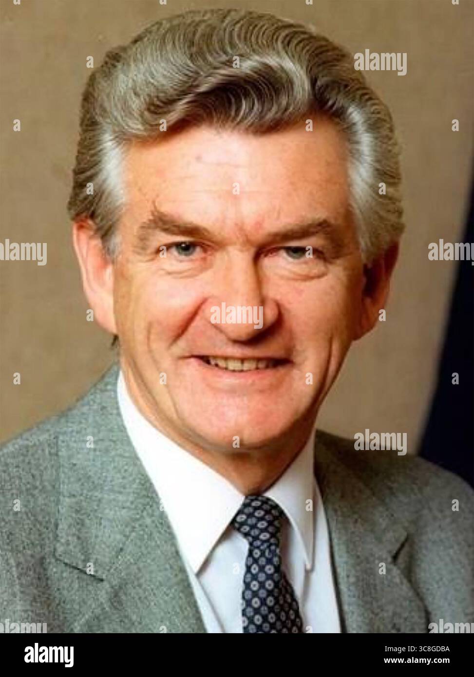 BOB HAWKE (1929-2019) comme premier ministre australien en 1983 Banque D'Images