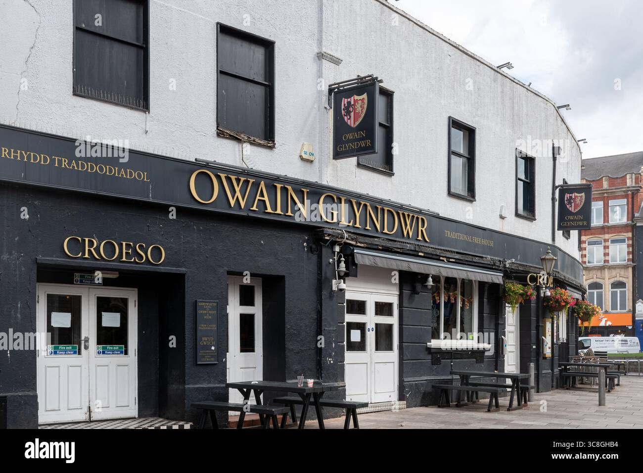 Le pub Owain Glyndwr dans le centre-ville de Cardiff, pays de Galles du Sud, Royaume-Uni Banque D'Images