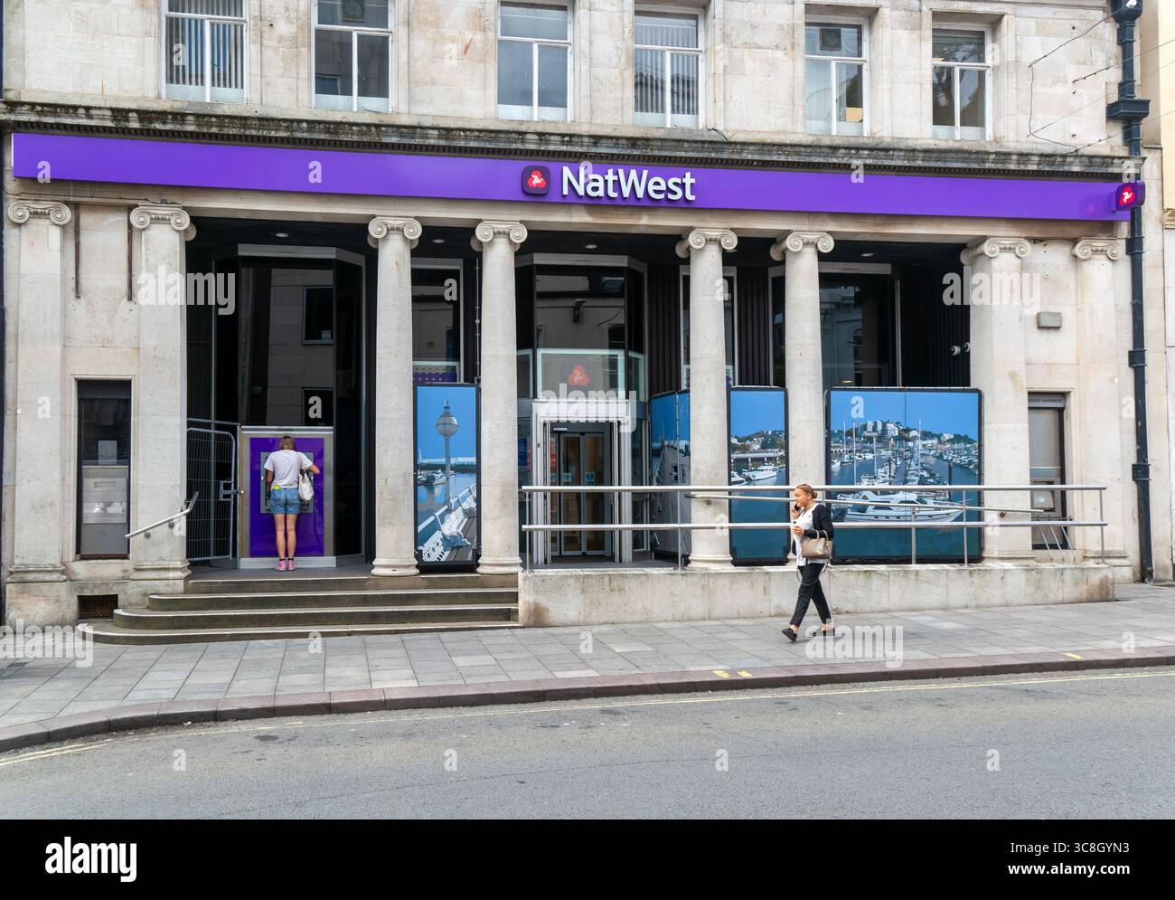 NatWest Bank Branch Building, Union Street, Torquay, Devon, Angleterre, ROYAUME-UNI Banque D'Images