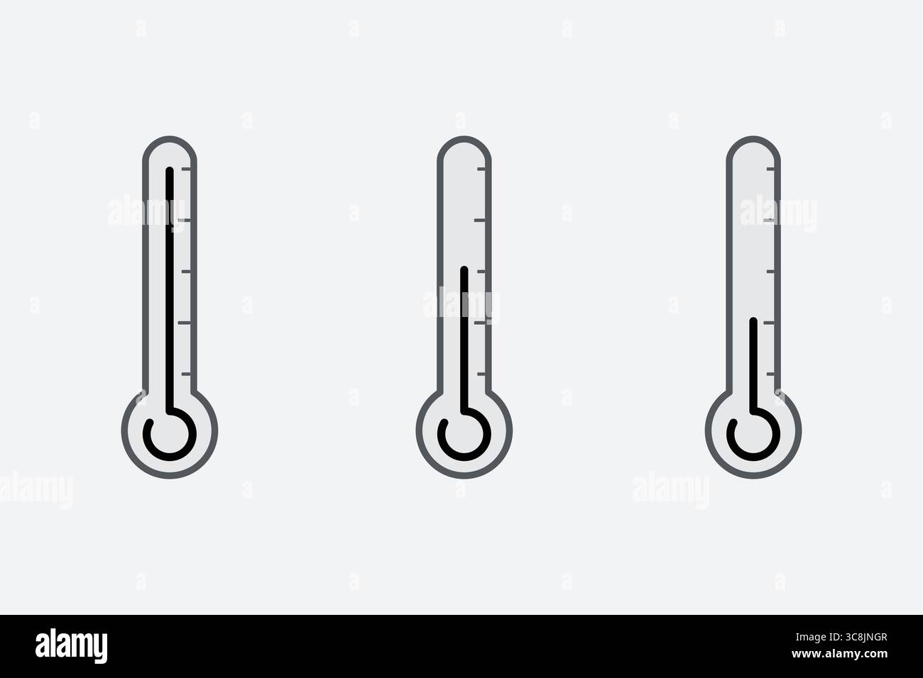 icône de thermomètre isolé sur fond blanc et transparent. illustration vectorielle de mesure de température froide chaude celsius Illustration de Vecteur