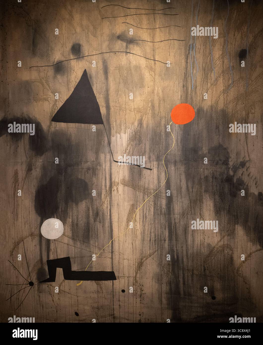 Peinture appelée la naissance du monde par Joan Miro au musée d'art MOMA de New York Banque D'Images