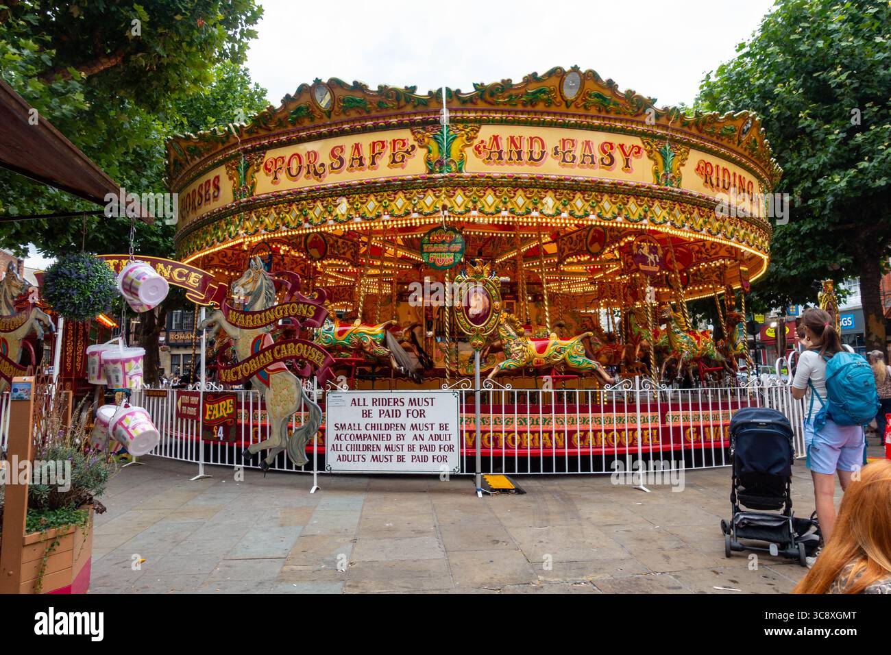 Un manège situé à la fin du Parlement à York, au Royaume-Uni Banque D'Images