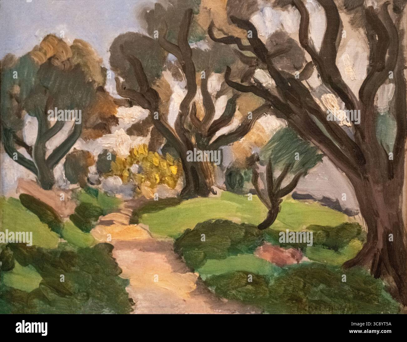 Peinture appelée paysage par Henri Matisse au musée d'art MOMA de New York Banque D'Images