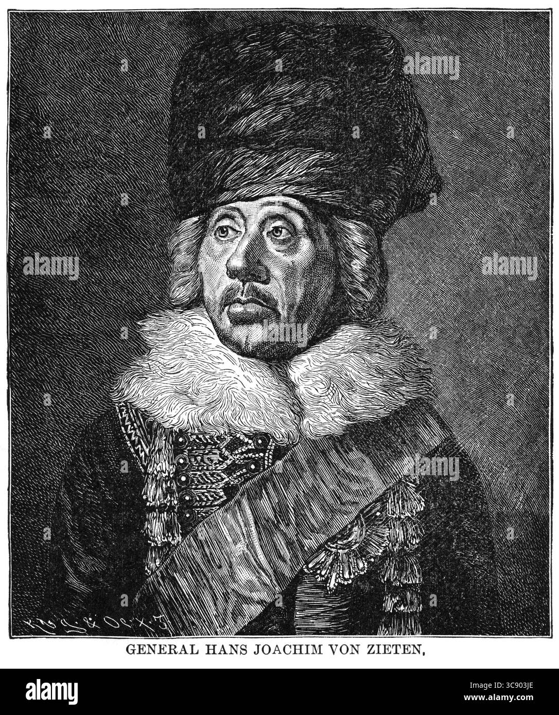 4 mai 2020 : général Hans Joachim von Zieten, illustration, Ridpath's History of the World, volume III, par John Clark Ridpath, LL. D., Merrill & Baker Publishers, New York, 1897 (crédit image : © JT Vintage/Glasshouse via ZUMA Wire) Banque D'Images