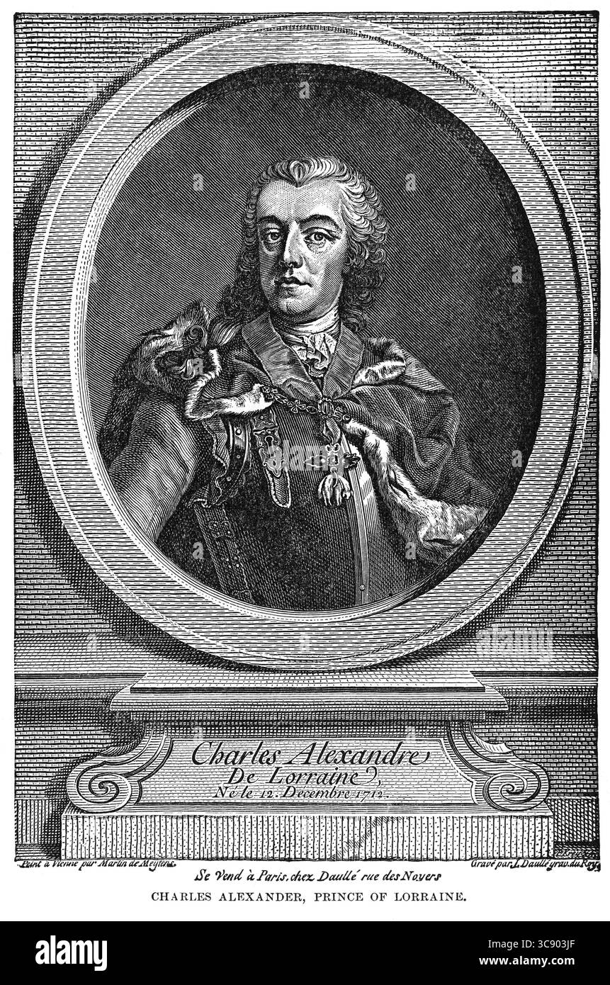 4 mai 2020 : Charles Alexander, Prince de Lorraine, illustration, Ridpath's History of the World, volume III, par John Clark Ridpath, LL. D., Merrill & Baker Publishers, New York, 1897 (crédit image : © JT Vintage/Glasshouse via ZUMA Wire) Banque D'Images