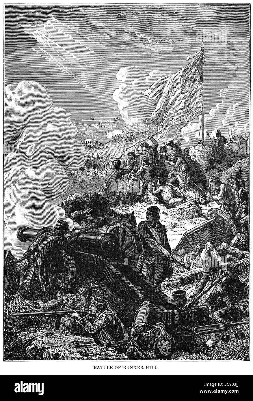 5 mai 2020 : Battle of Bunker Hill, Ridpath's History of the World, volume III, par John Clark Ridpath, LL. D., Merrill & Baker Publishers, New York, 1897 (crédit image : © JT Vintage/Glasshouse via ZUMA Wire) Banque D'Images