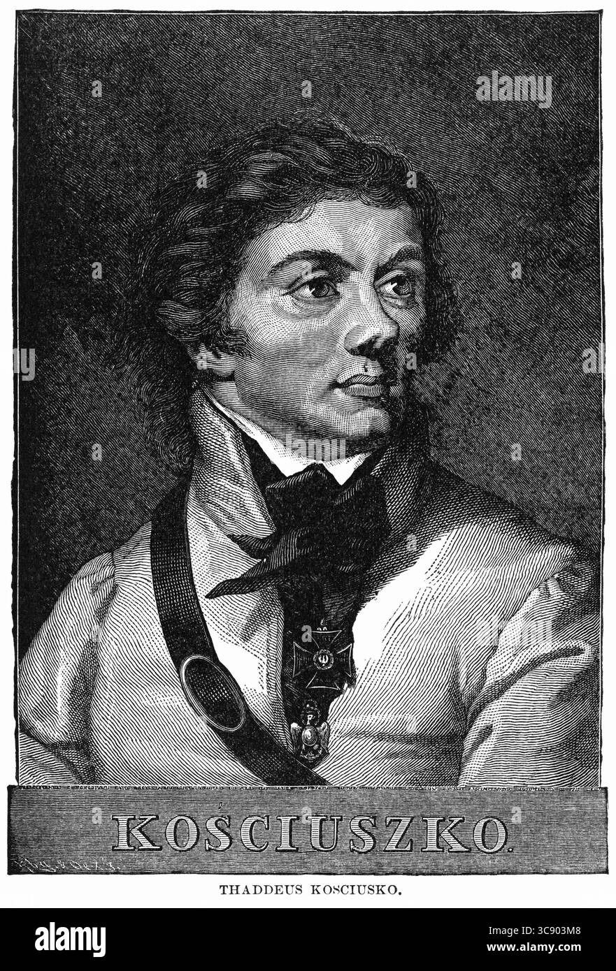 5 mai 2020 : Thaddeus Kosciuszko, illustration, Ridpath's History of the World, volume III, par John Clark Ridpath, LL. D., Merrill & Baker Publishers, New York, 1897 (crédit image : © JT Vintage/Glasshouse via ZUMA Wire) Banque D'Images