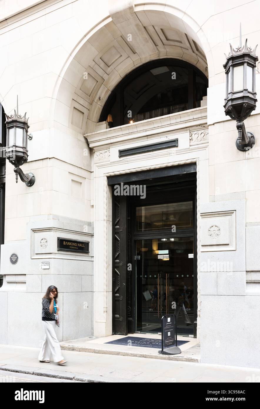 Banking Hall, un espace événementiel art-déco à Lombard Street, City of London, Angleterre. Banque D'Images