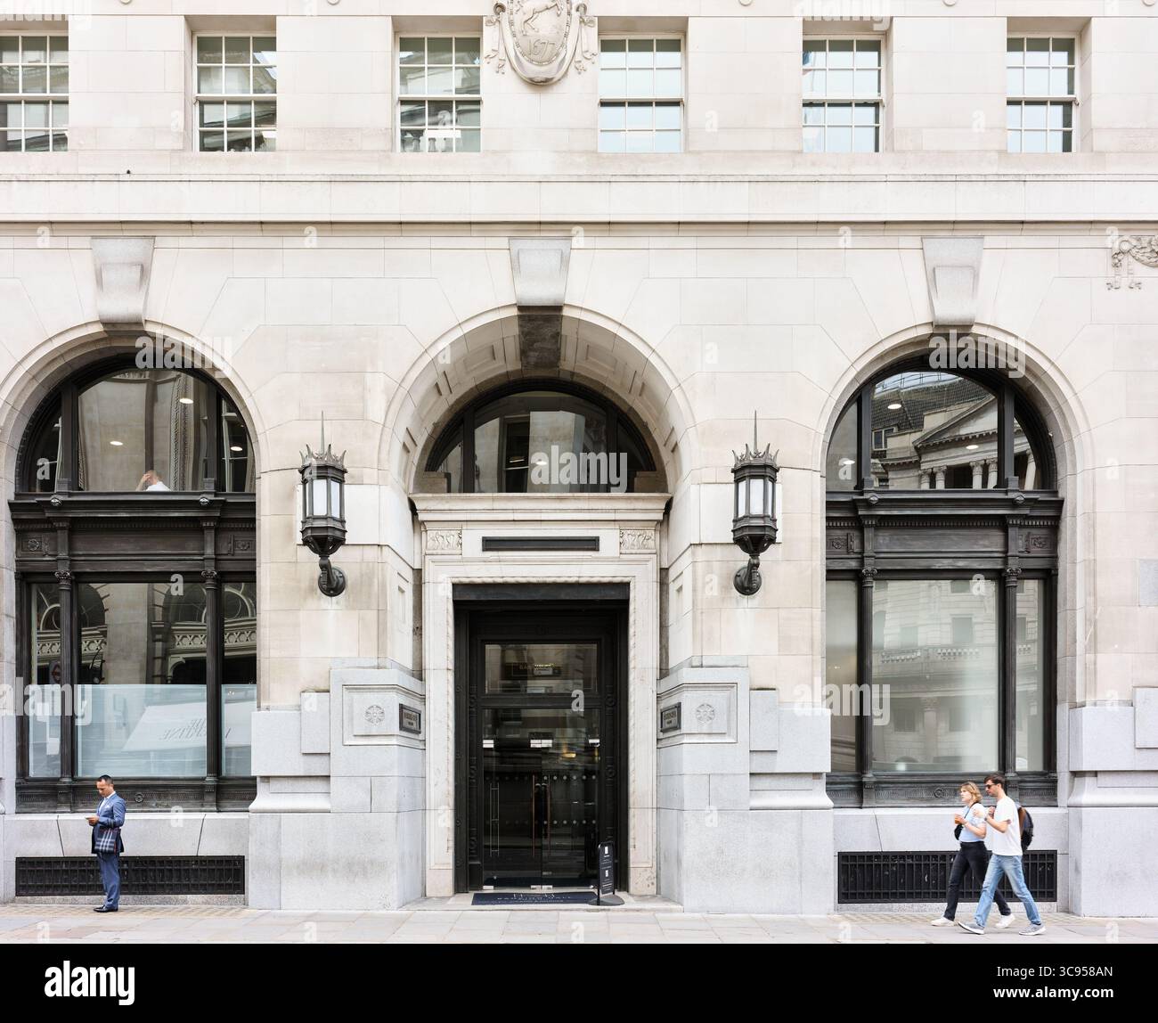 Banking Hall, un espace événementiel art-déco à Lombard Street, City of London, Angleterre. Banque D'Images