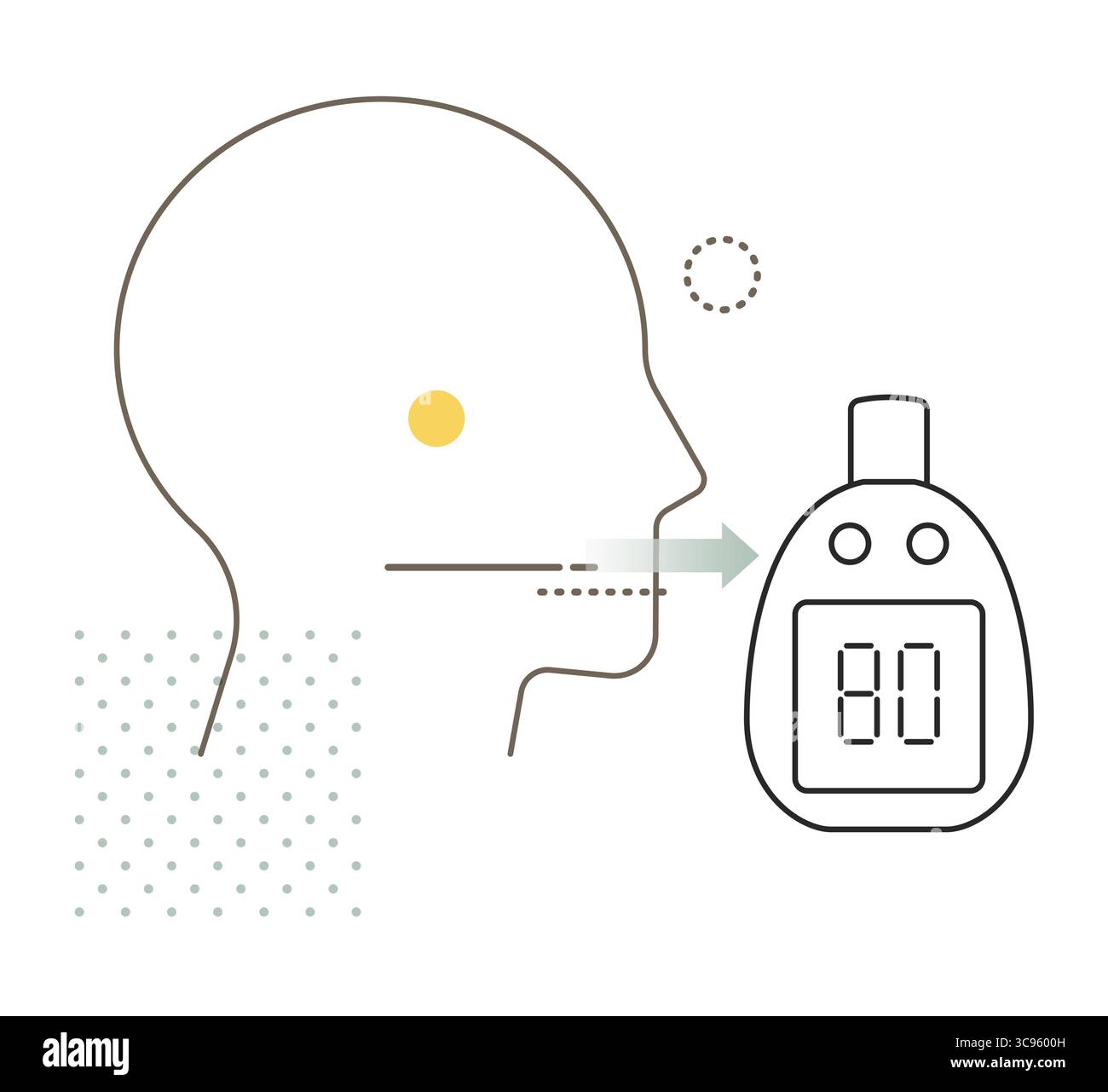 Asthme - débitmètre numérique de pointe - icône de stock - icône de stock en tant que fichier EPS 10 Illustration de Vecteur