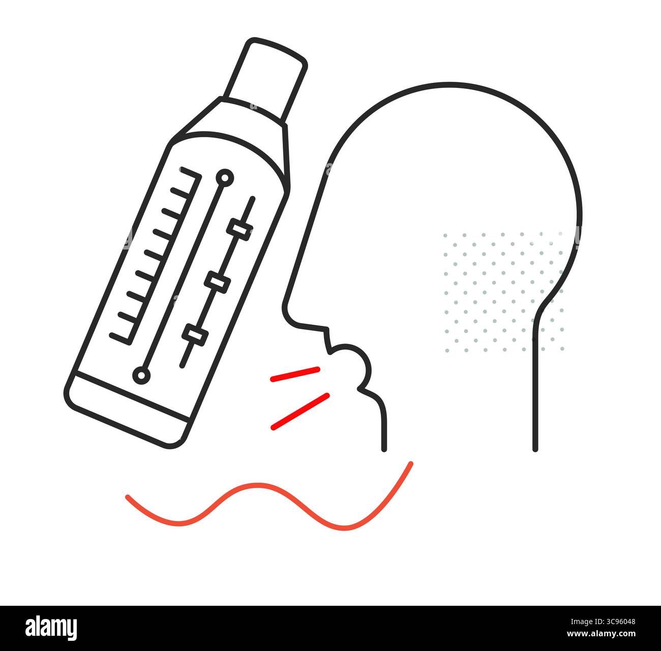 Asthme - débitmètre de pointe - icône de stock - icône de stock en tant que fichier EPS 10 Illustration de Vecteur