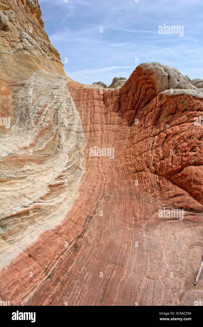 Merveilles géologiques de White Pocket, désert de l'Arizona Banque D'Images