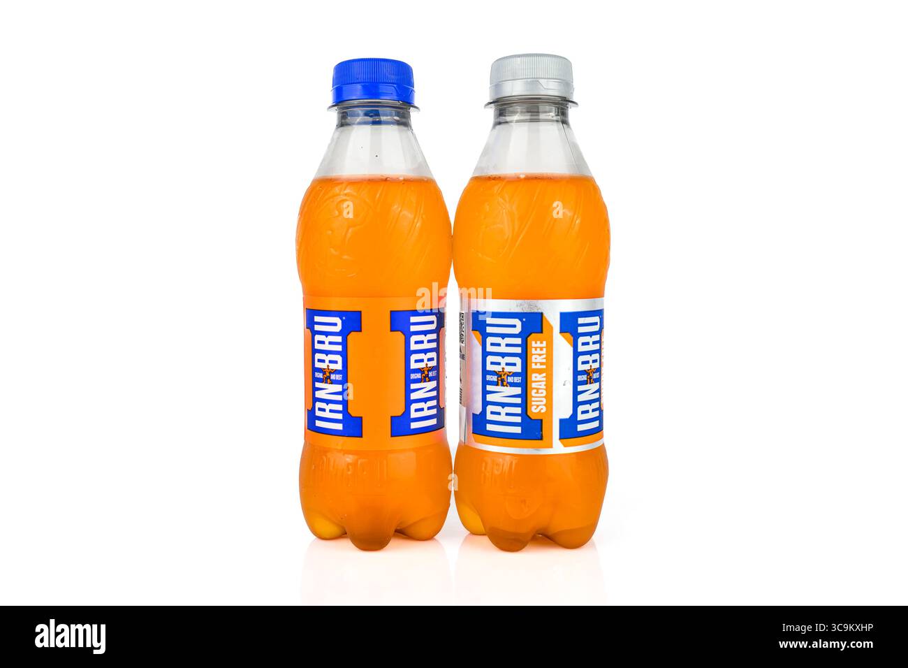 IRN Bru boisson gazeuse en bouteilles – pays de Galles, Royaume-Uni – 03 août 2025 Banque D'Images