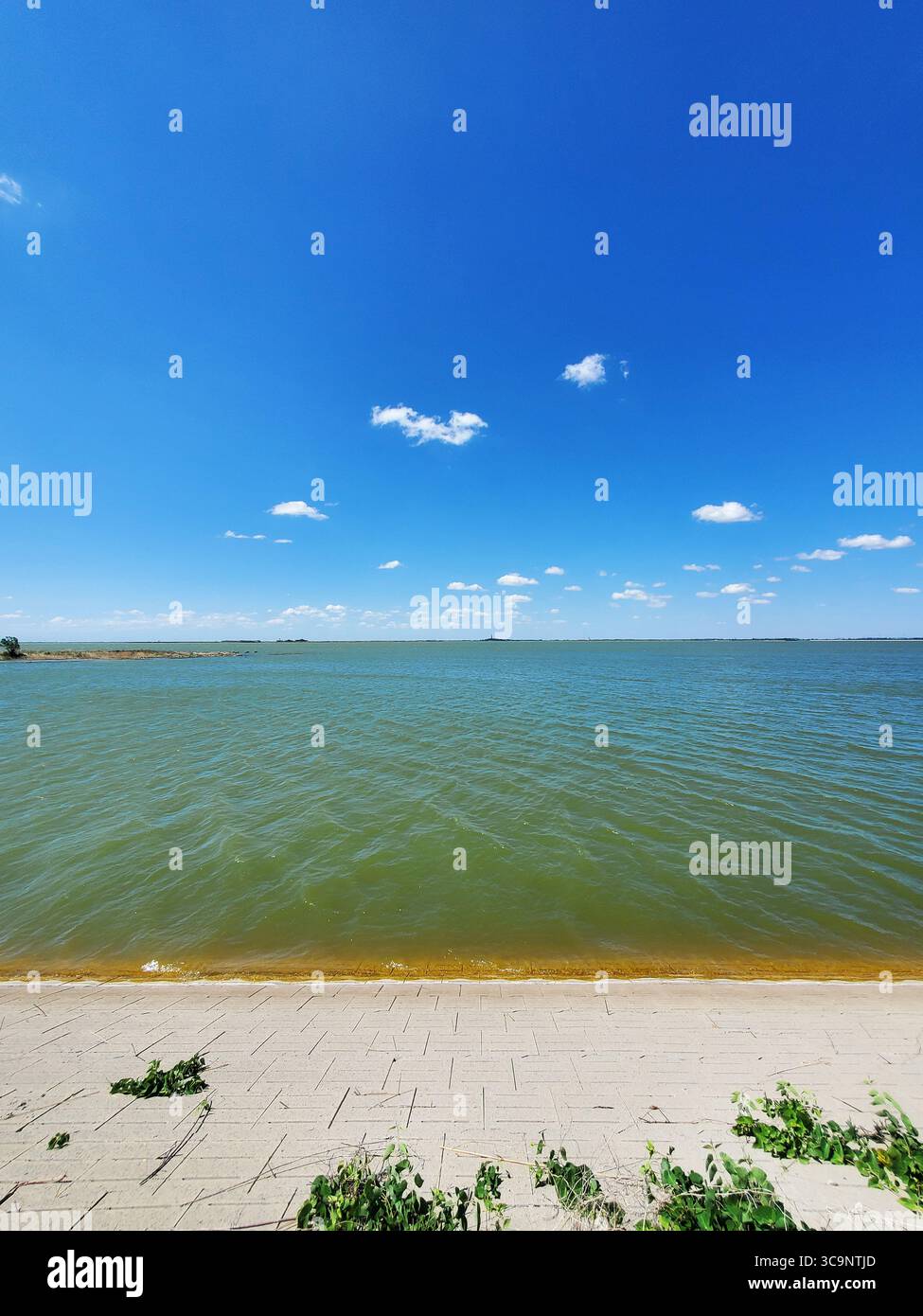 Vue sur le réservoir Guangnan Swan Lake, Dongying Banque D'Images