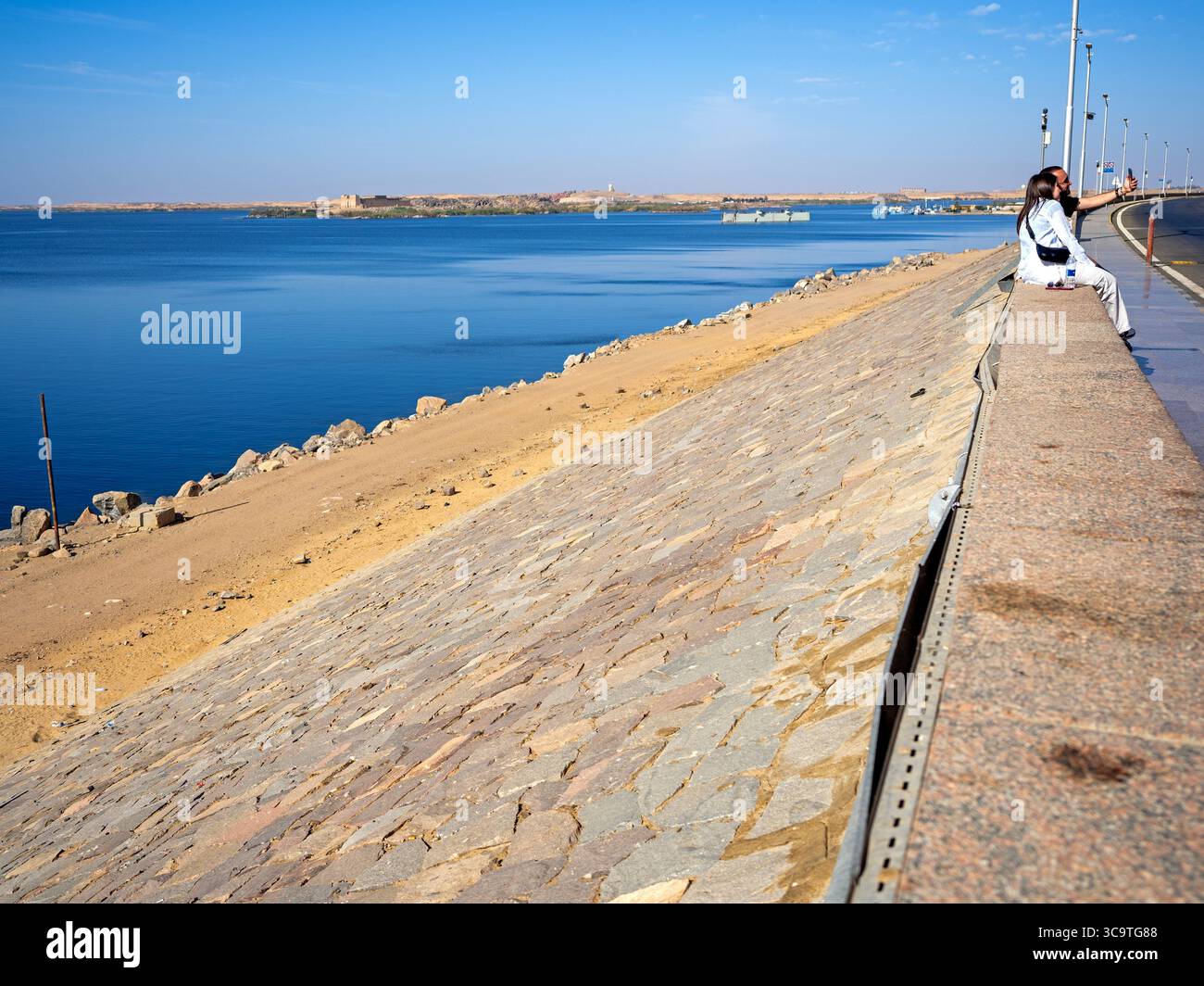 Barrage d’Assouan Banque D'Images