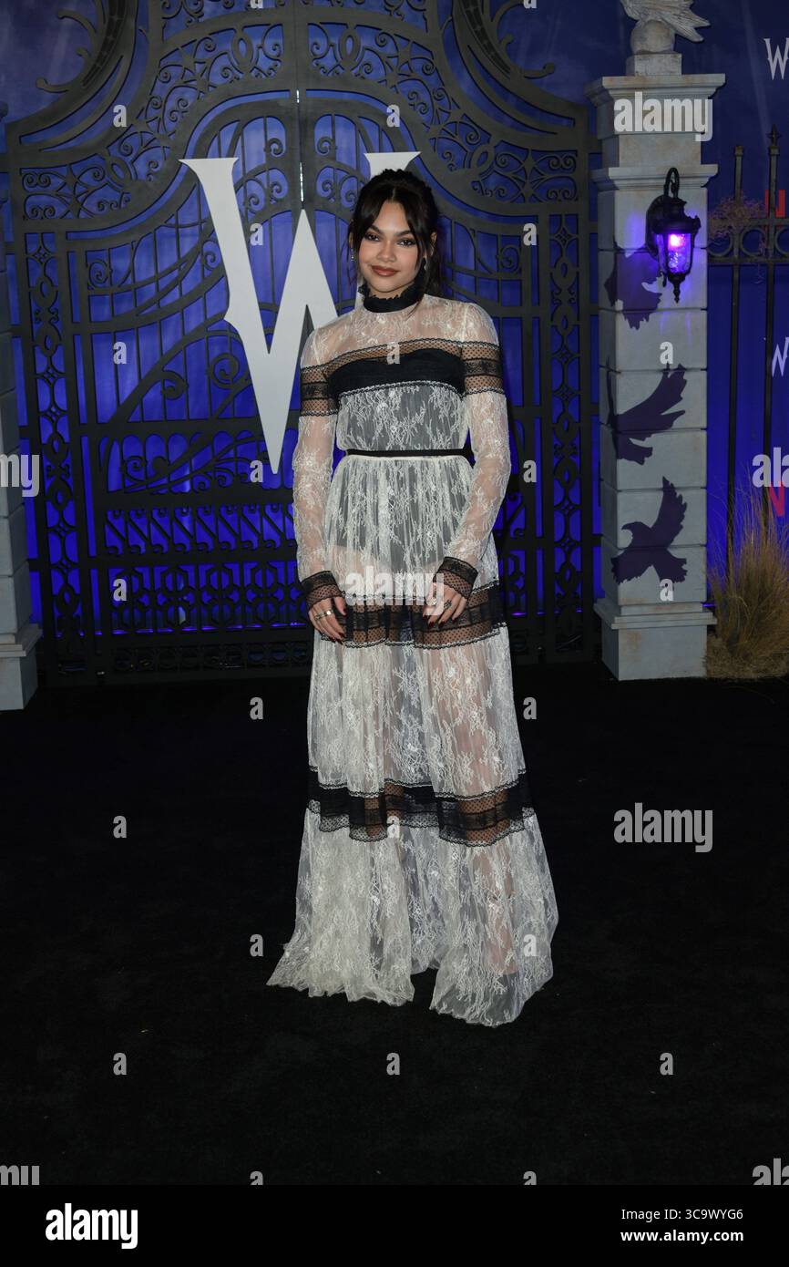 16 novembre 2022, Los Angeles, Californie, États-Unis : ARIANA GREENBLATT assiste à la première du ''mercredi'' de Netflix au Hollywood Legion Theater Post 43 à Los Angeles, Californie (image crédit : © Charlie Steffens/ZUMA Press Wire) Banque D'Images