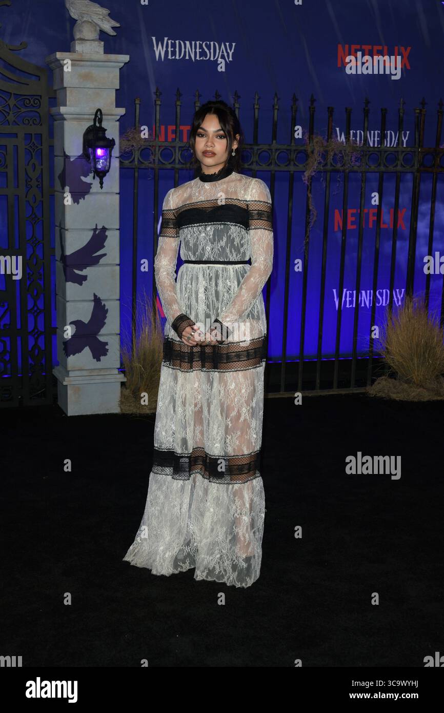 16 novembre 2022, Los Angeles, Californie, États-Unis : ARIANA GREENBLATT assiste à la première du ''mercredi'' de Netflix au Hollywood Legion Theater Post 43 à Los Angeles, Californie (image crédit : © Charlie Steffens/ZUMA Press Wire) Banque D'Images