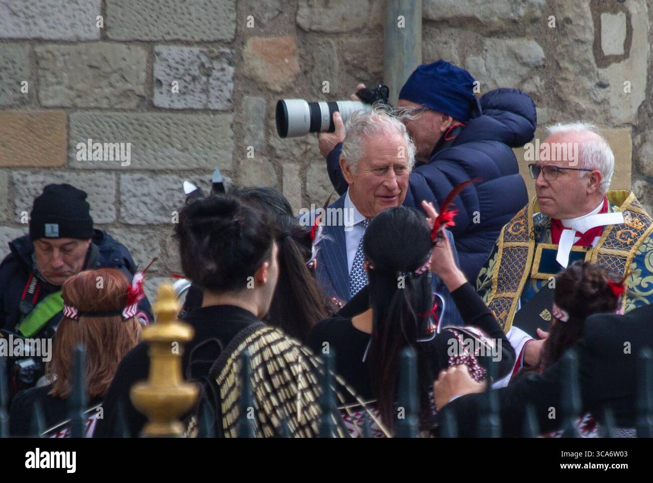 13 mars 2023, Londres, Angleterre, Royaume-Uni : le roi CHARLES III est vu arriver à l'abbaye de Westminster pour le Commonwealth Day Service. (Crédit image : © Tayfun Salci/ZUMA Press Wire) Banque D'Images