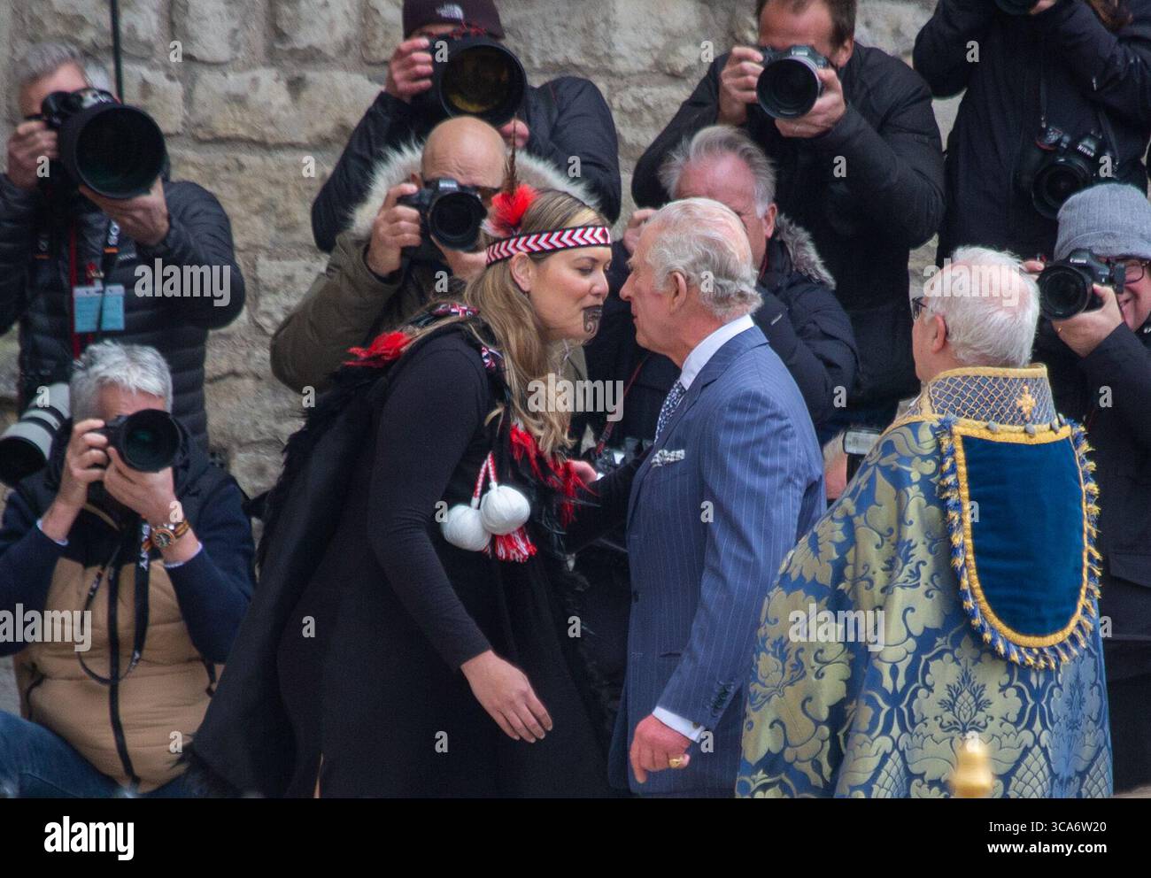 13 mars 2023, Londres, Angleterre, Royaume-Uni : le roi CHARLES III est vu arriver à l'abbaye de Westminster pour le Commonwealth Day Service. (Crédit image : © Tayfun Salci/ZUMA Press Wire) Banque D'Images