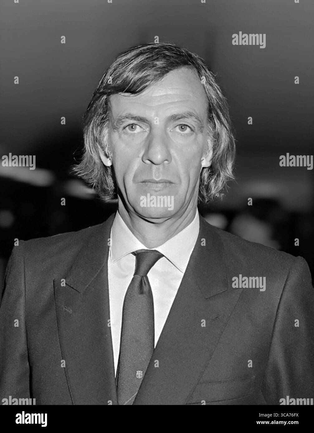 Cesar Luis Menotti (1938-2024), 1983. Portrait de l'ancien joueur de football argentin et entraîneur qui a remporté la Coupe du monde de la FIFA 1978 en tant qu'entraîneur-chef de l'équipe nationale Argentine. Banque D'Images