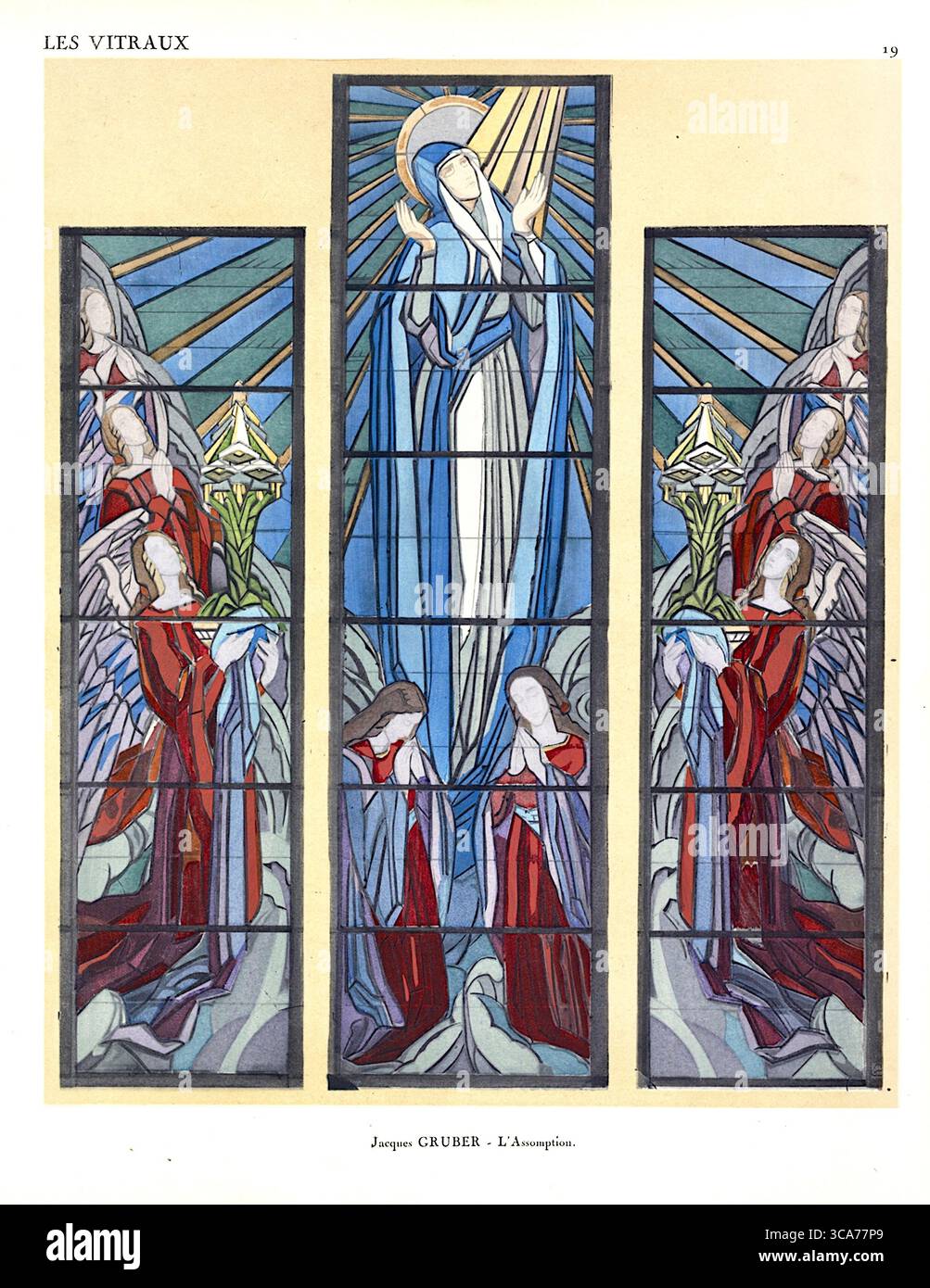 Jacques Gruber - L'Assomption, dans le Pavillon des vitraux, destiné à l'église de Preny (Meurthe-et-Moselle) (1925) Banque D'Images