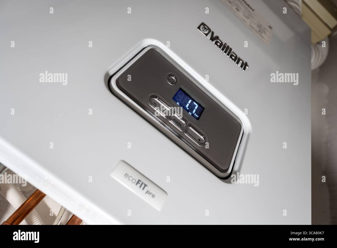 Chaudière à gaz EcoFIT pro de Vaillant Banque D'Images