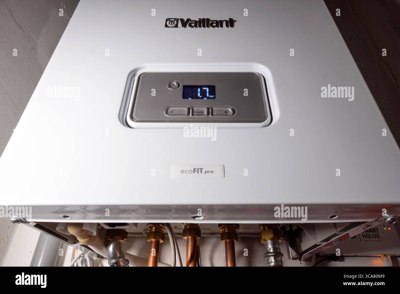 Chaudière à gaz EcoFIT pro de Vaillant Banque D'Images