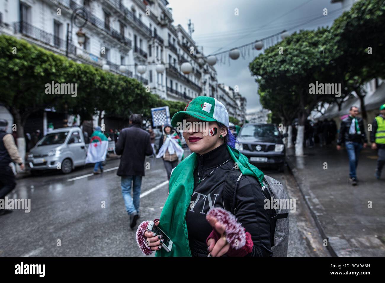 22 mars 2019, Alger, Alger, Algérie : le mouvement Hirak célèbre son 2ème anniversaire. Ce soulèvement populaire a certes conduit au départ d’Abdelaziz Bouteflika mais sans changer le système politique actuel. Ces photos retracent les manifestations dans la capitale algérienne à Alger. (Crédit image : © Sadak Souici/ZUMA Press Wire) Banque D'Images