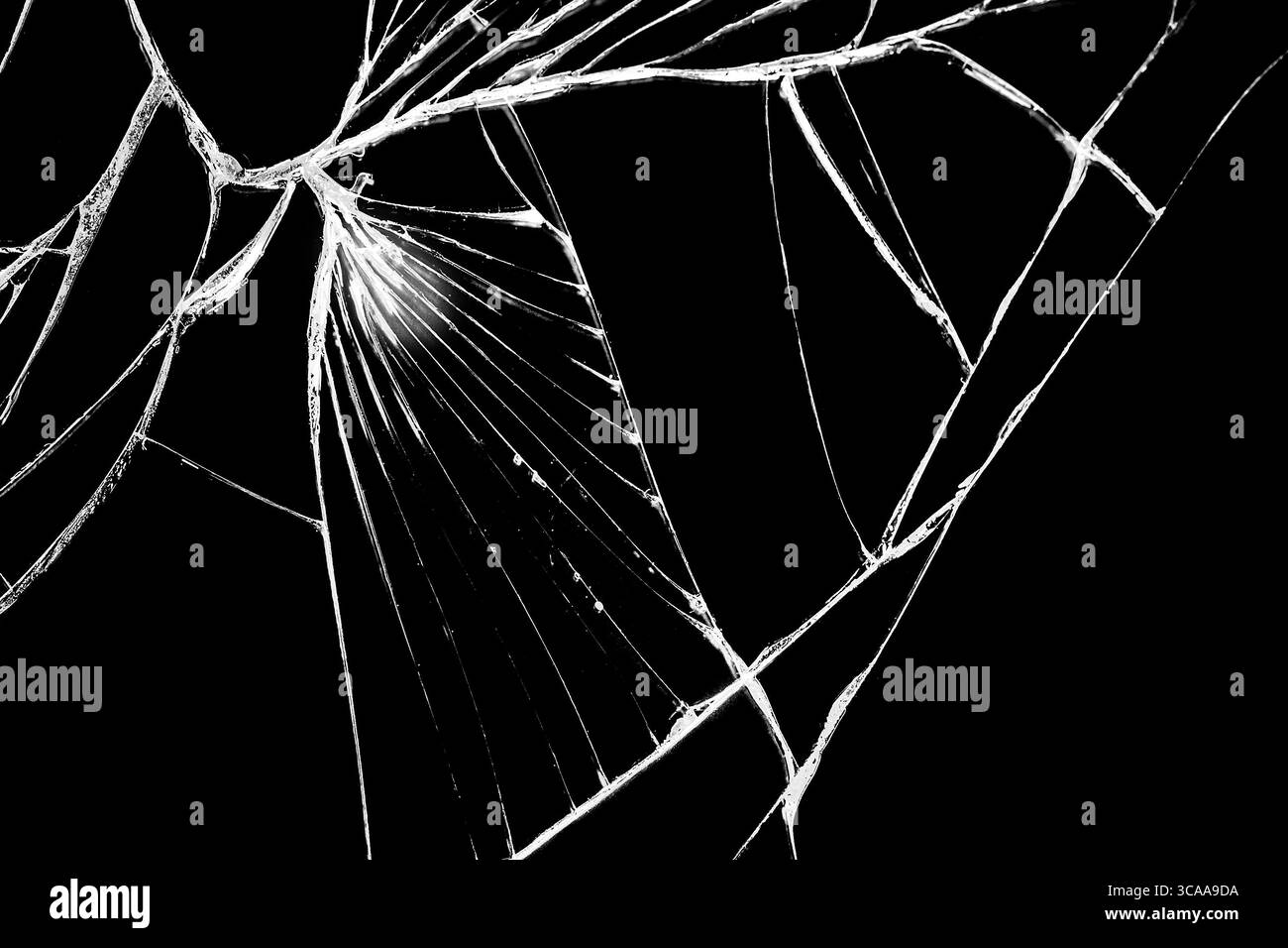 Téléphone à écran tactile fissuré noir, fond, texture pour votre projet Banque D'Images