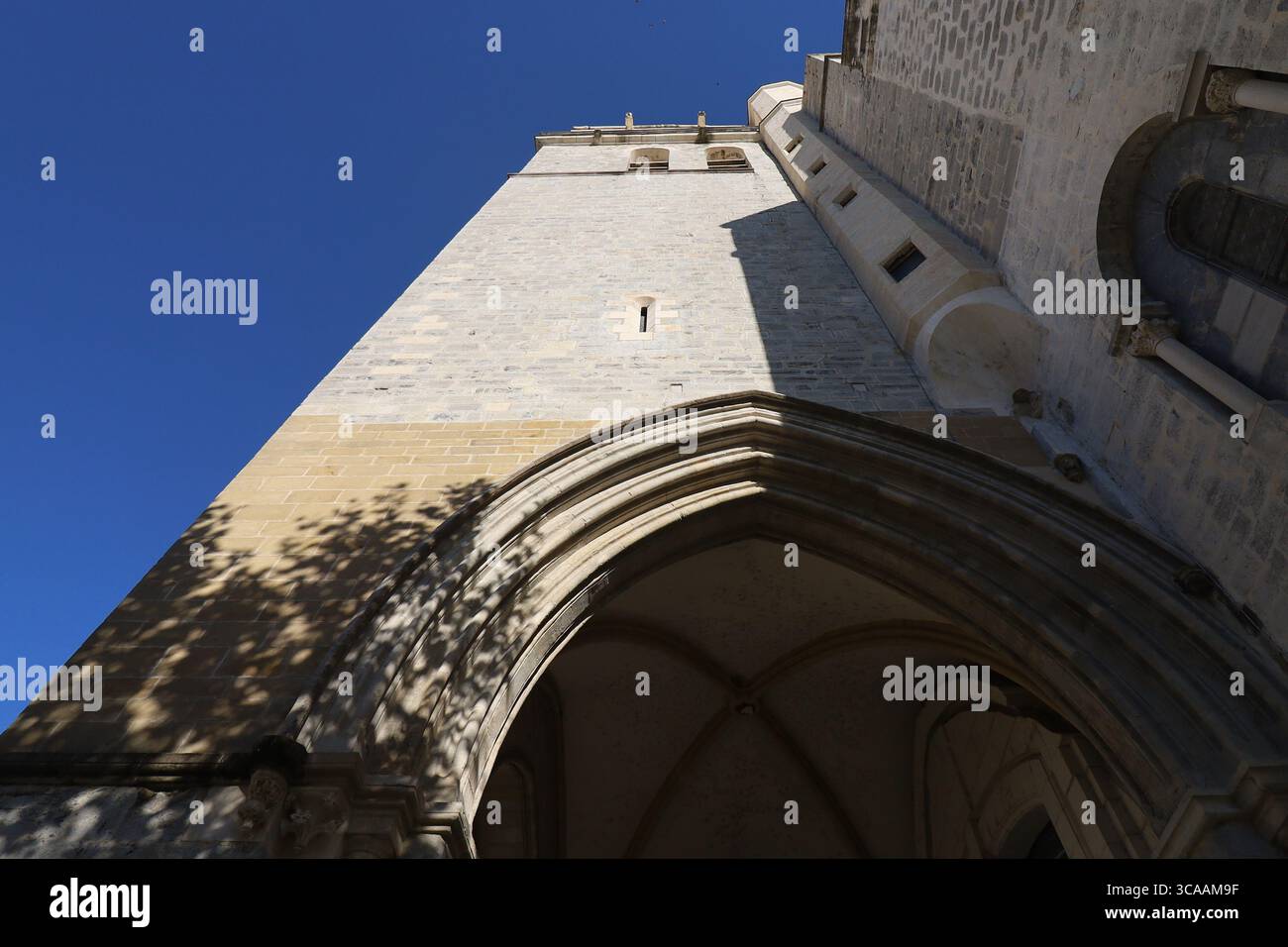 Cathédrale Saint-Jean-Baptiste, cathédrale de style néoclassique, vue extérieure, ville d'Alès, département du Gard, France Banque D'Images Cathédrale Saint-Jean-Baptiste, cathédrale de style néoclassique, vue extérieure, ville d'Alès, département du Gard, France Banque D'Images