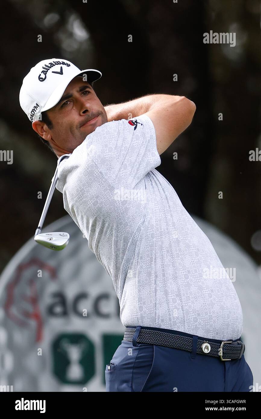 13 octobre 2023, MADRID, MADRID, ESPAGNE : Adrian Otaegui d'Espagne en action lors de l'Acciona Open de Espana, Round 2, tournoi de golf célébré au Club de Campo le 13 octobre 2023, à Madrid, Espagne. (Crédit image : © Oscar J. Barroso/AFP7 via ZUMA Press Wire) Banque D'Images