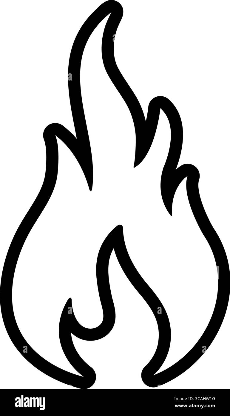 Icône pour feu, feu de joie Illustration de Vecteur