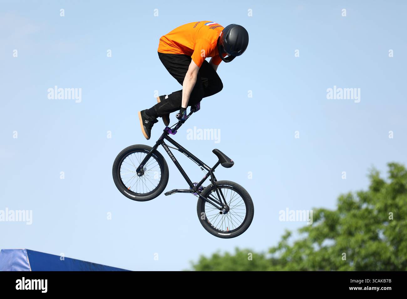 22 juin 2023, Krzeszowice, Malopolska, Pologne : Levi WEIDMANN de Team Netherlands participe à la finale du BMX Freestyle masculin des Jeux européens 2023 à Krzeszowice, Pologne (crédit image : © Mickael Chavet/ZUMA Press Wire) Banque D'Images