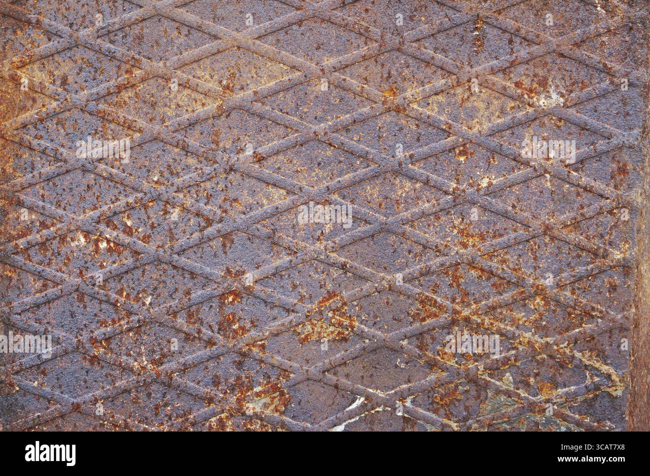 Texture de pied de tracteur rouillé d'un tracteur américain agricole vintage de production du début du XXe siècle Banque D'Images