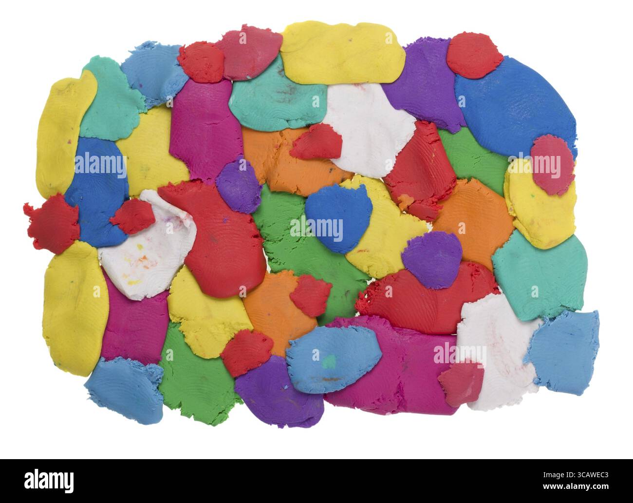 Coloré jouet en plastique argileux taches de plasticine taches de fond abstrait Banque D'Images