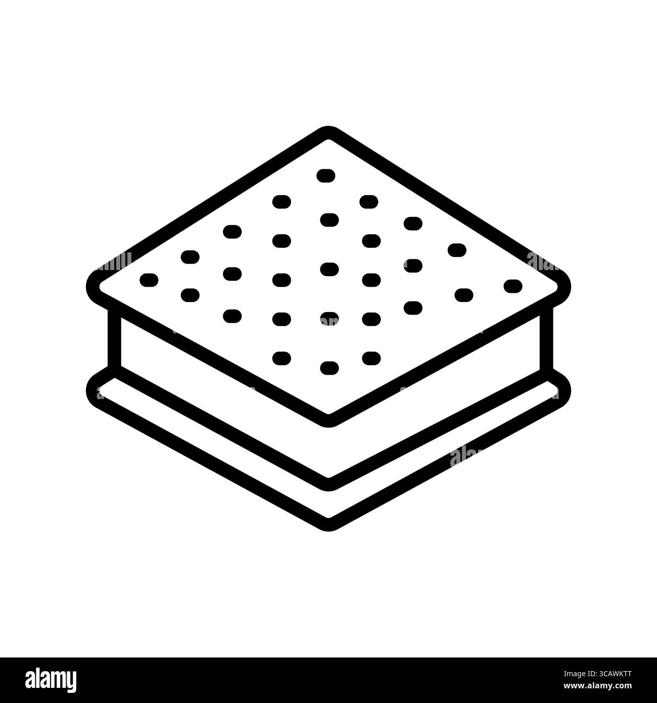 Icône de ligne noire de sandwich de crème glacée pour les projets numériques et d'impression. Icônes nettes minimales pour les applications et les sites Web. Icônes simples modernes pour UI UX et son Illustration de Vecteur