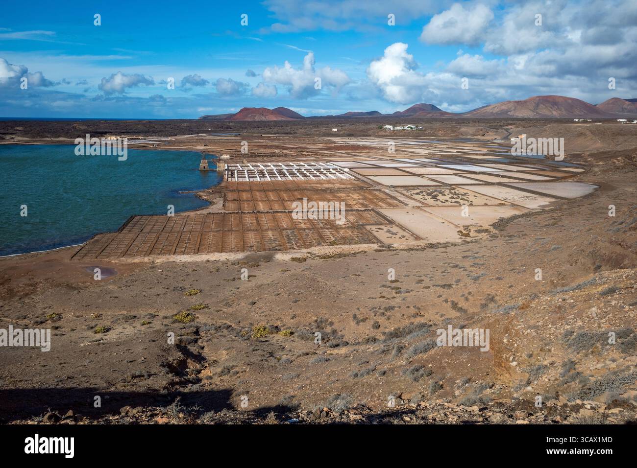 Lanzarote ; Laguna de Janubio ; Îles Canaries ; Espagne Banque D'Images