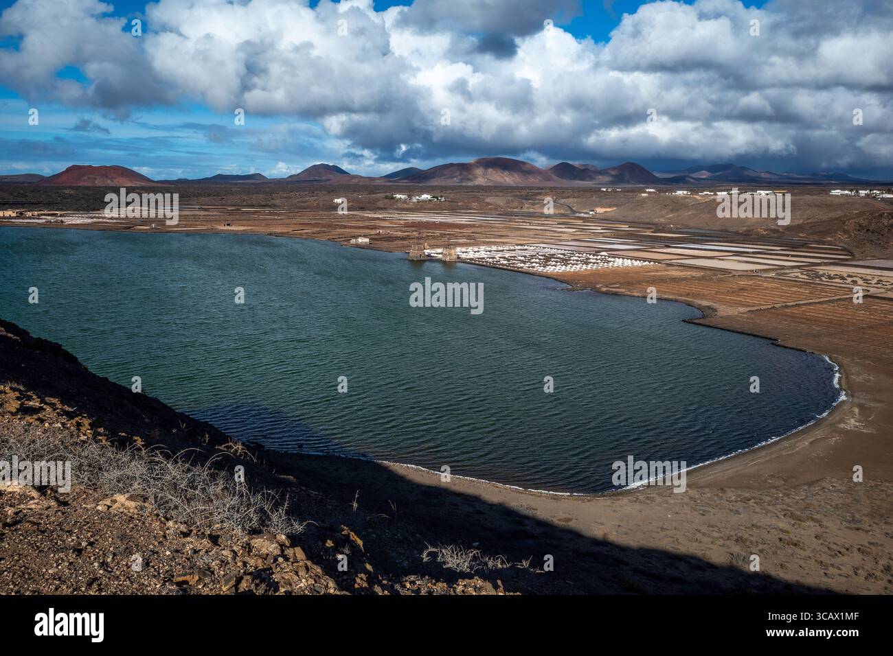 Lanzarote ; Laguna de Janubio ; Îles Canaries ; Espagne Banque D'Images