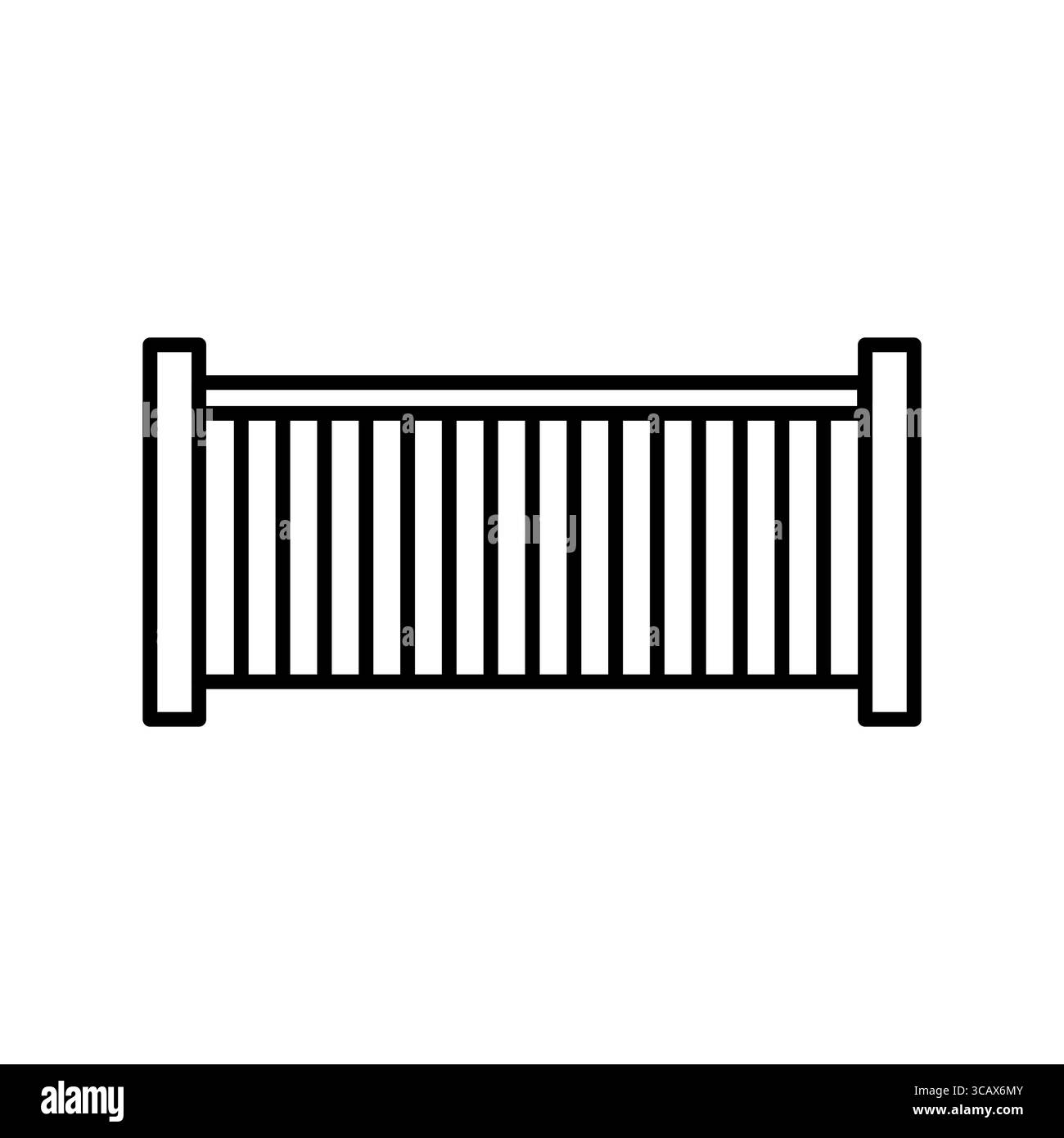 icône noire de garde-corps pour les applications et les sites web. Eléments de construction. Icônes simples modernes pour UI UX et branding Illustration de Vecteur