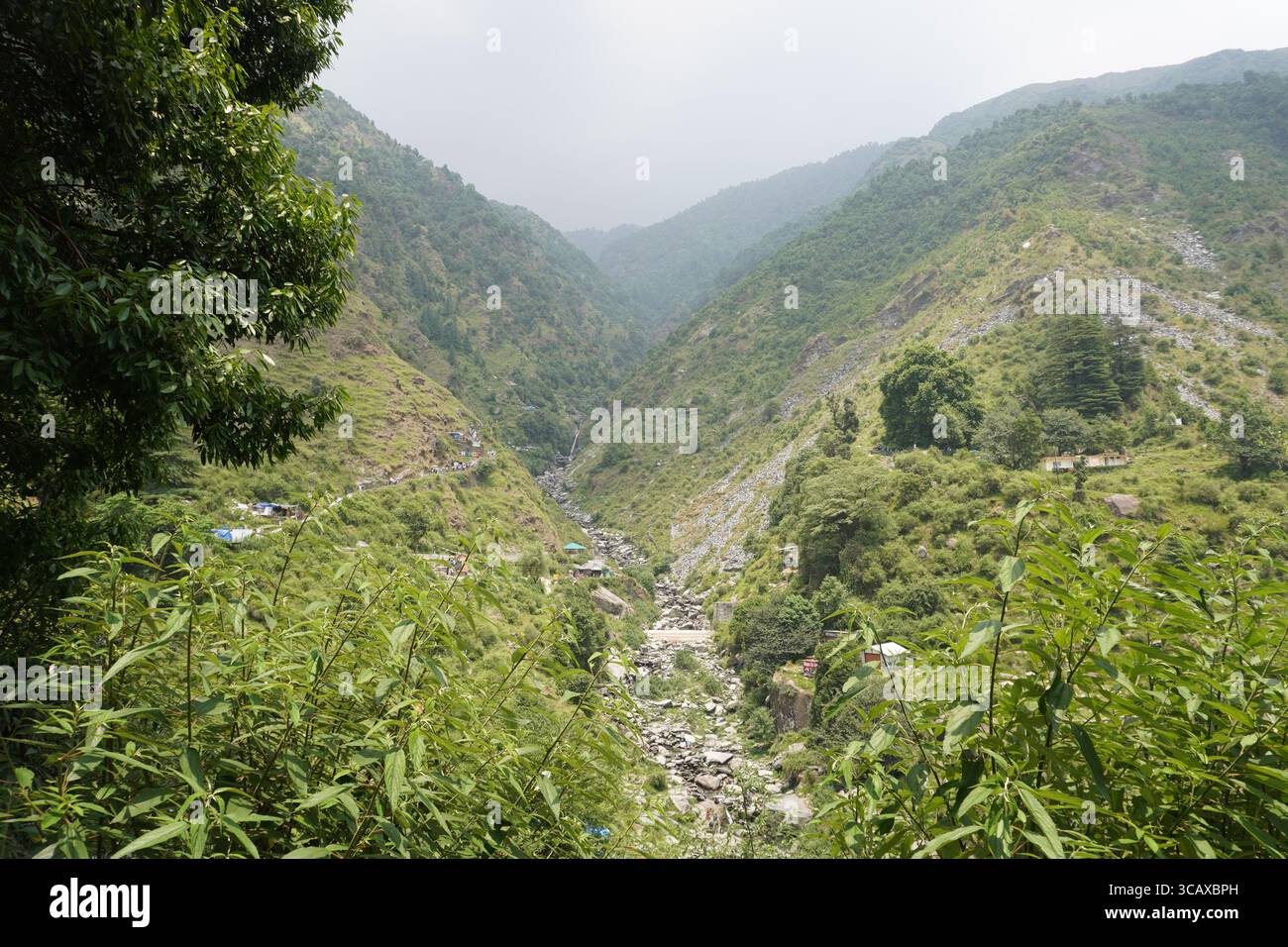 Vallée vallonnée en Inde Banque D'Images