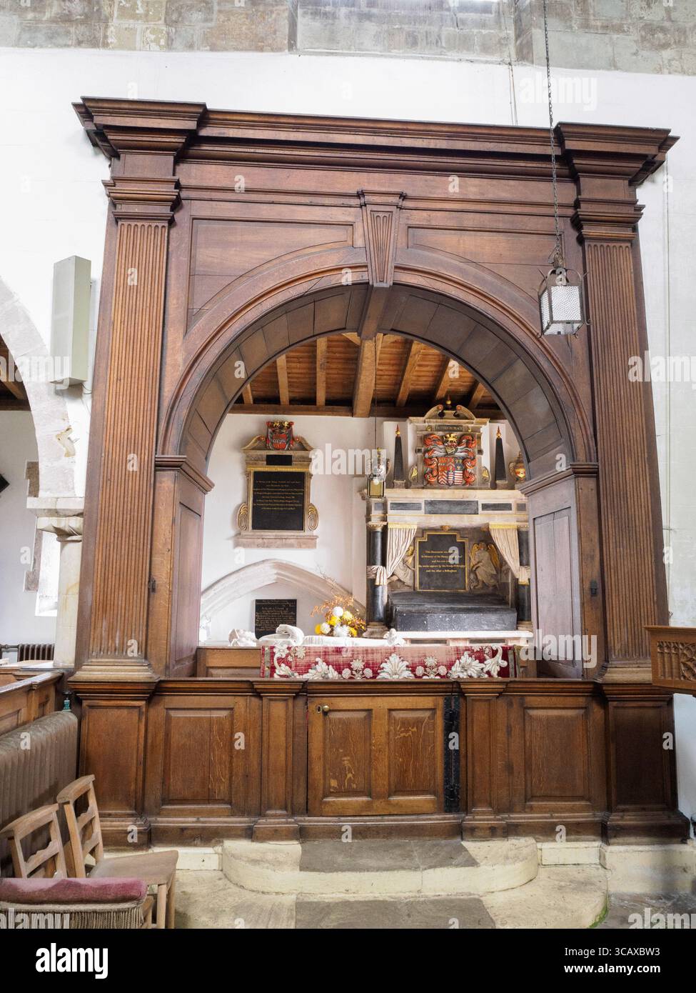 Le Boynton Pew dans l'église St Martin Burton Agnes Banque D'Images Le Boynton Pew dans l'église St Martin Burton Agnes Banque D'Images